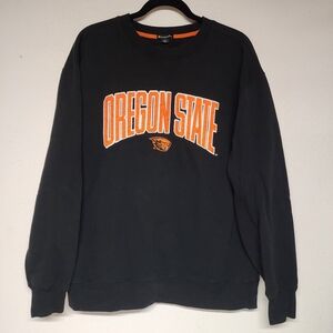 Oregon State Beavers Black Pullover Champion Elite Sweatshirt Crewneck Large